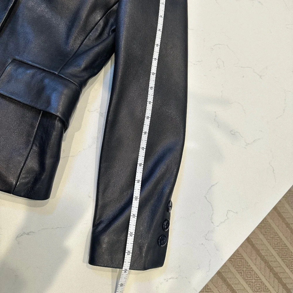 Kasper Black Leather Jacket - Picture 6 of 14